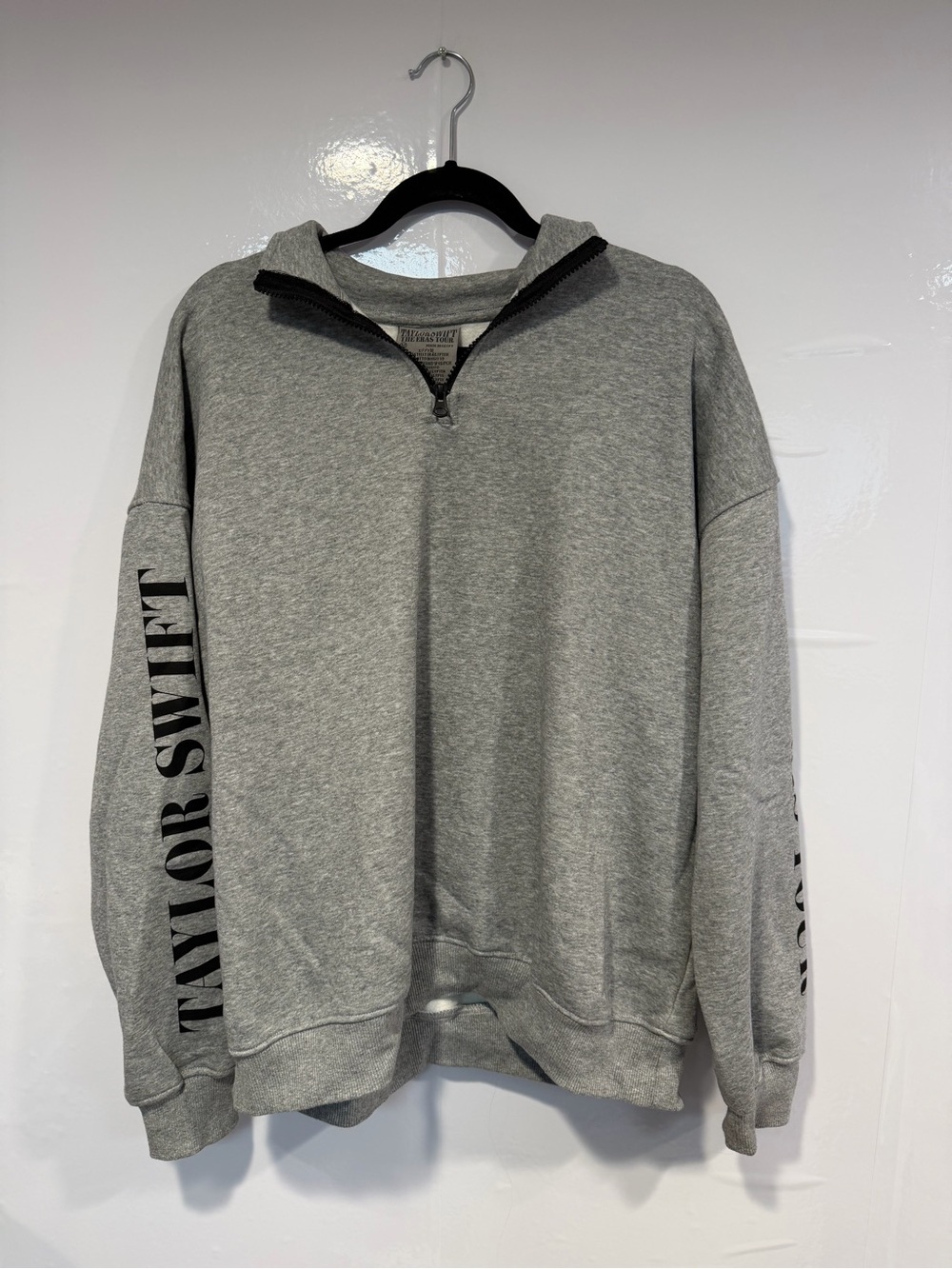 Grey Taylor Swift the eras tour quarter zip
